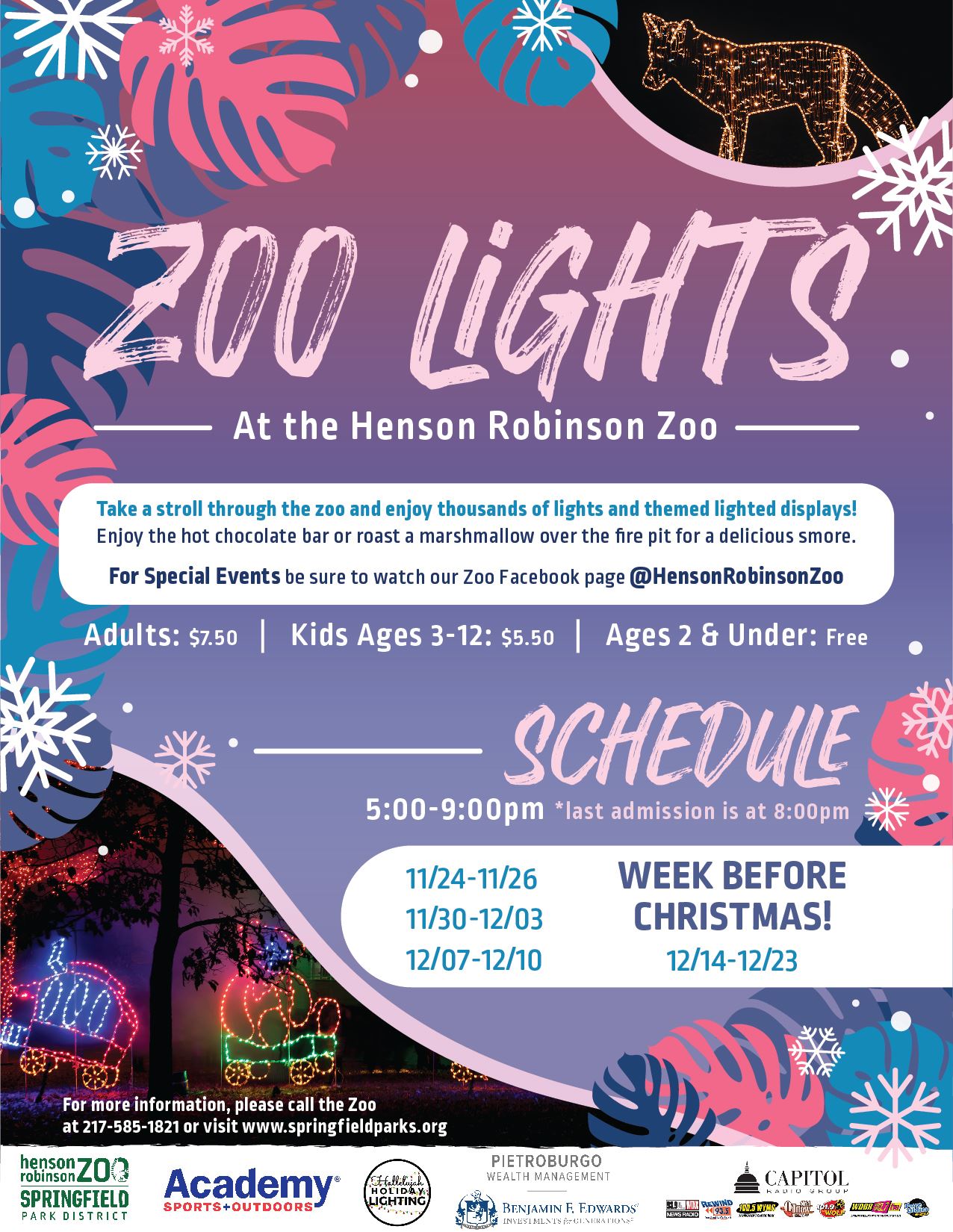 Zoo Lights Schedule